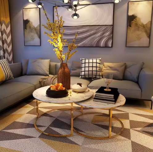 The Valmont Coffee Table - Seared Stone